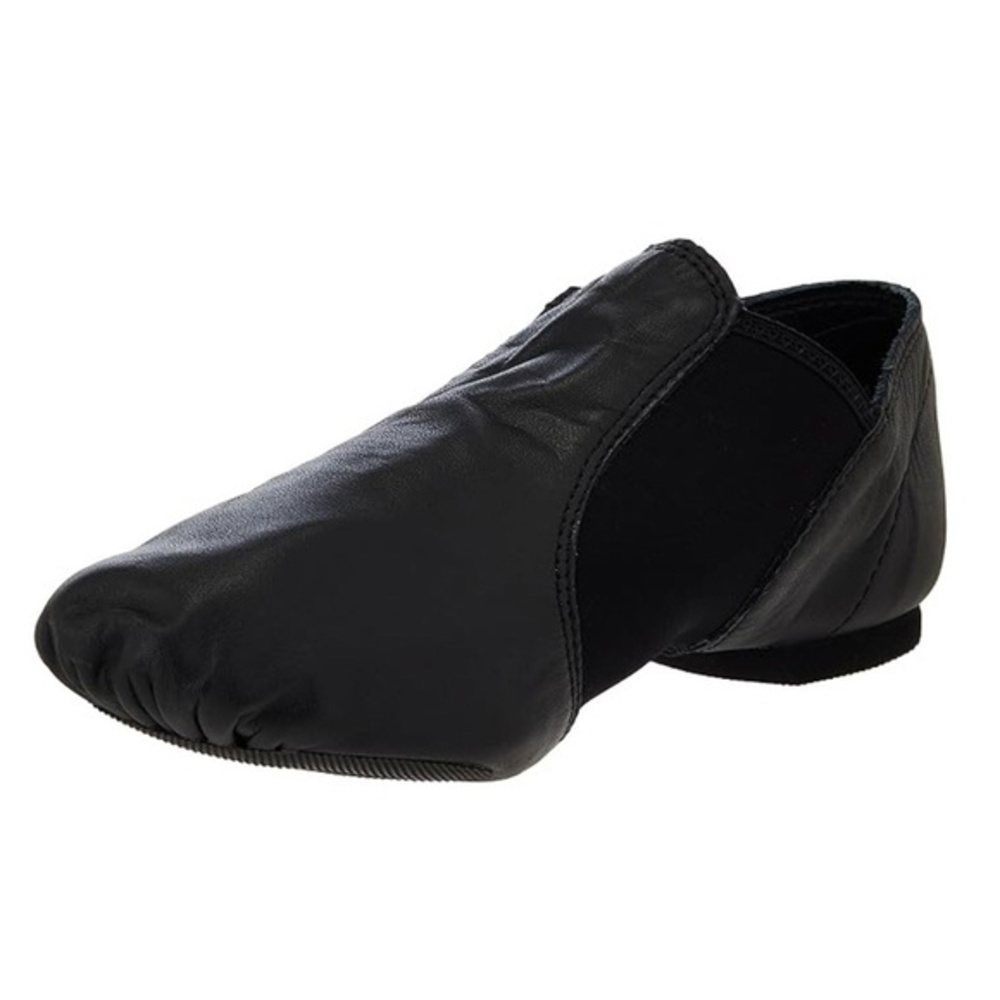 Capezio Black Leather E-Series EJ2 Jazz Slip On Dance Shoes 10.5‎ Wide